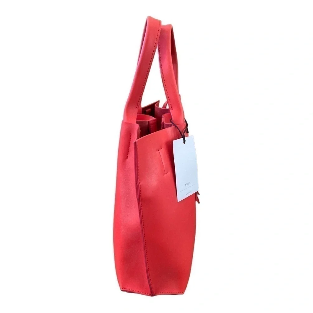 Co-lab bag Colab Christopher kon vegan Leather satchel tote Red NWT